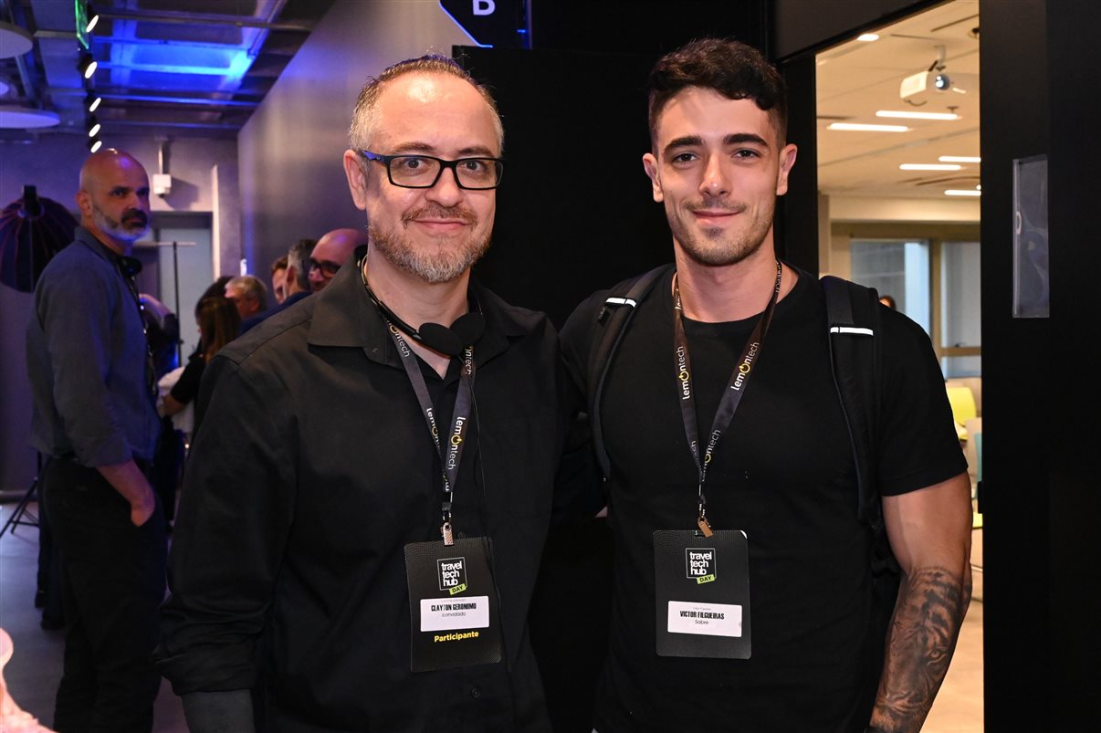 José Guilherme Alcorta, da PANROTAS, Luís Ferrinho, da Omnibees, e Alexandre Cordeiro, do Travel Tech Hub