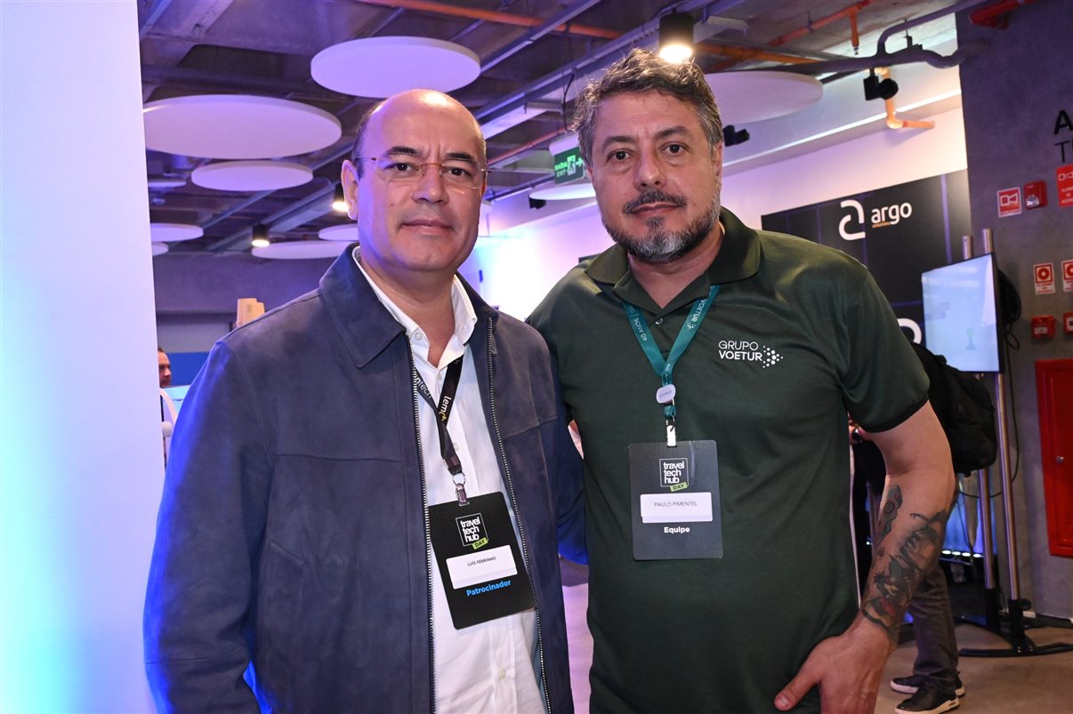 José Guilherme Alcorta, da PANROTAS, Luís Ferrinho, da Omnibees, e Alexandre Cordeiro, do Travel Tech Hub