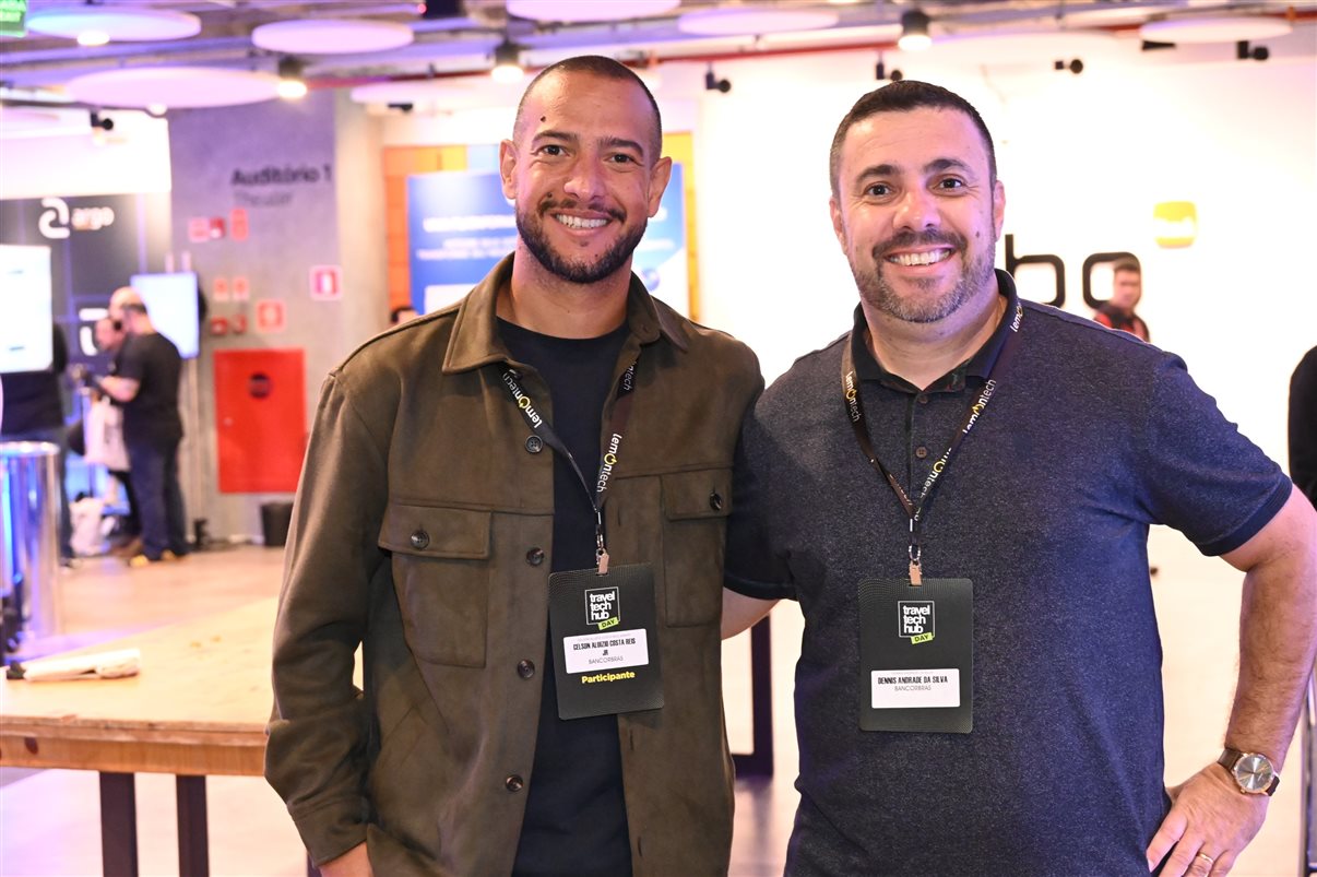 José Guilherme Alcorta, da PANROTAS, Luís Ferrinho, da Omnibees, e Alexandre Cordeiro, do Travel Tech Hub
