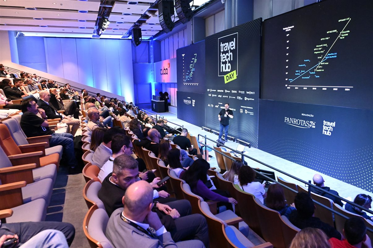 José Guilherme Alcorta, da PANROTAS, Luís Ferrinho, da Omnibees, e Alexandre Cordeiro, do Travel Tech Hub