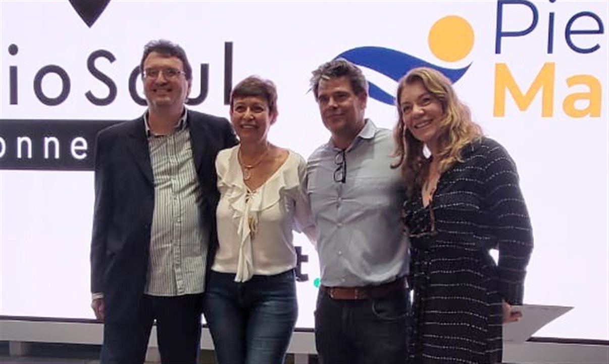 Marcelo Almeida (palestrante), Denise Lima, do Píer Mauá, Maurício Werner e Francis Waymberg, do Rio Soul Connection