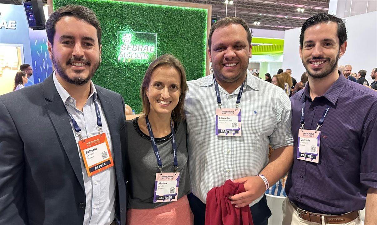 Time de Inovação do EmbraturLAB: Roberto Gevaerd, Marina Arruda, Barreto dos Reis e Conrado Cavalcanti