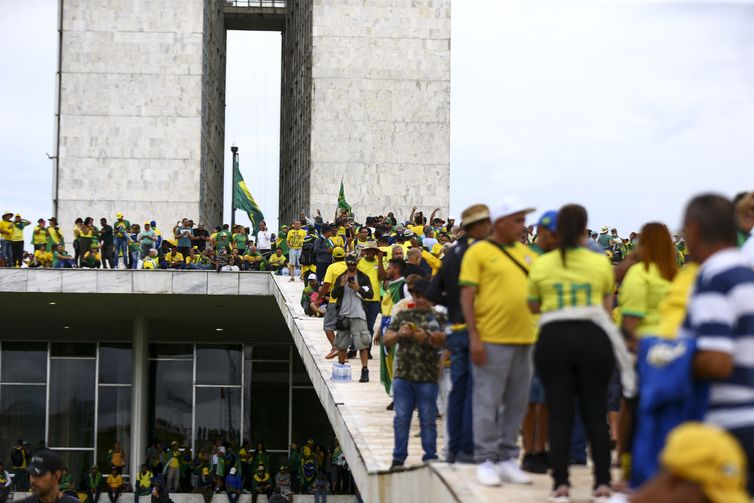 Marcelo Camargo/Agência Brasil/Arquivo Manifestantes invadem Congresso, STF e Palácio do Planalto.
Foto: Marcelo Camargo/Agência Brasil/Arquivo